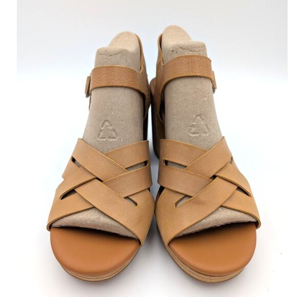 Kork-Ease Hutton Leather Platform Block Heel Slingback Sandals Size US10M EU41 - Picture 2 of 10